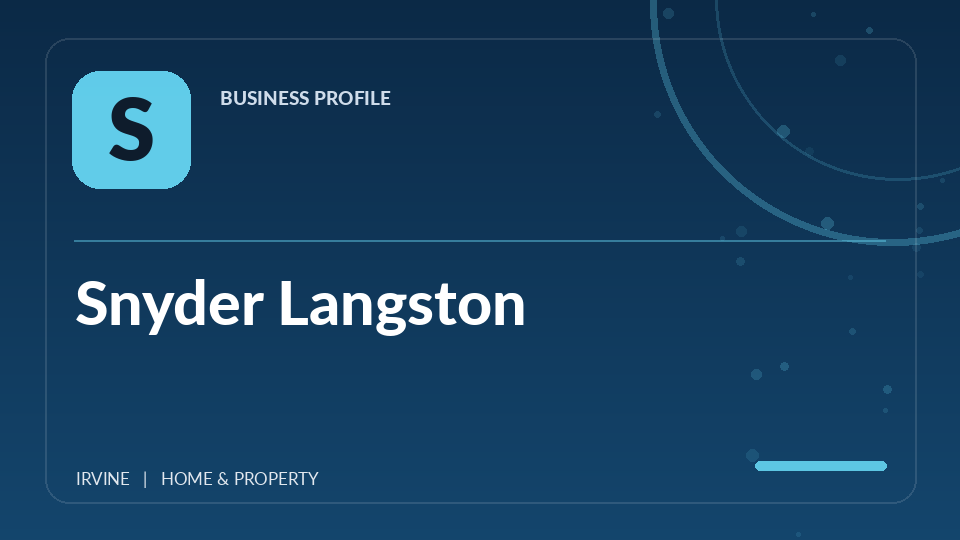 Original OCDIR directory artwork for Snyder Langston — not a business photograph