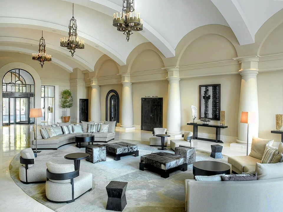 Hotel lobby interior — real photograph