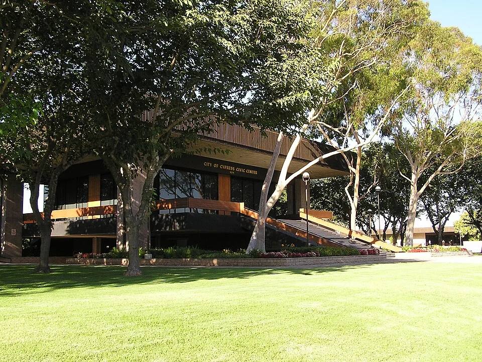 Cypress City Hall — real photograph